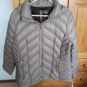Michael Kors packable taupe jacket